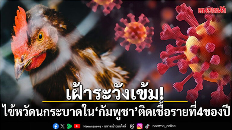 เฝ้าระวังเข้ม! ไข้หวัดนกระบาดในกัมพูชา ติดเชื้อรายที่ 4 ของปี